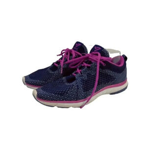 Vionic woven navy & fushia cloth running athletic shoes size 10
